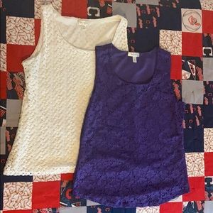 Lot of 2 Crochet lace tank top